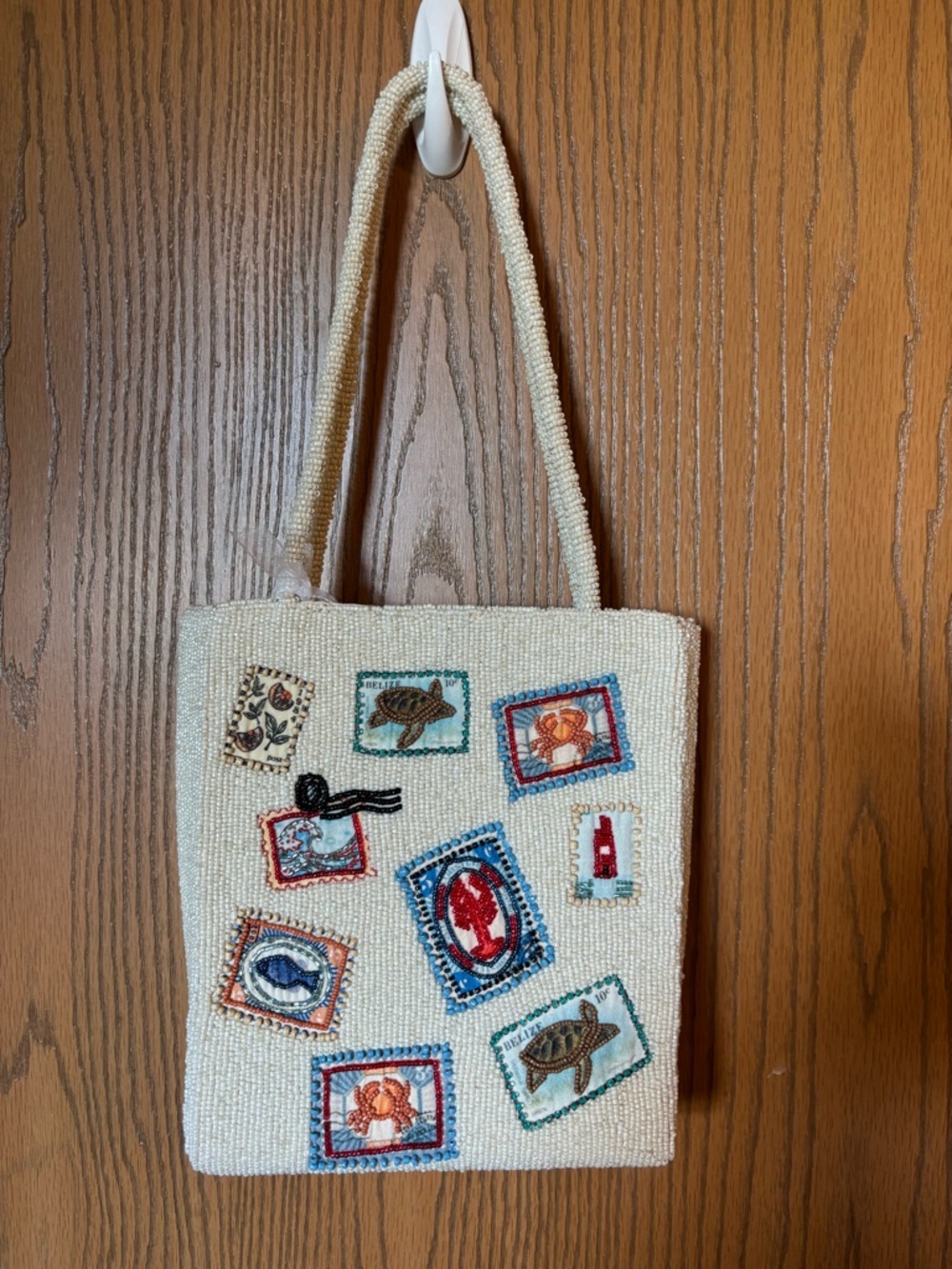 Beaded Coastal Stamp 🦞 Purse